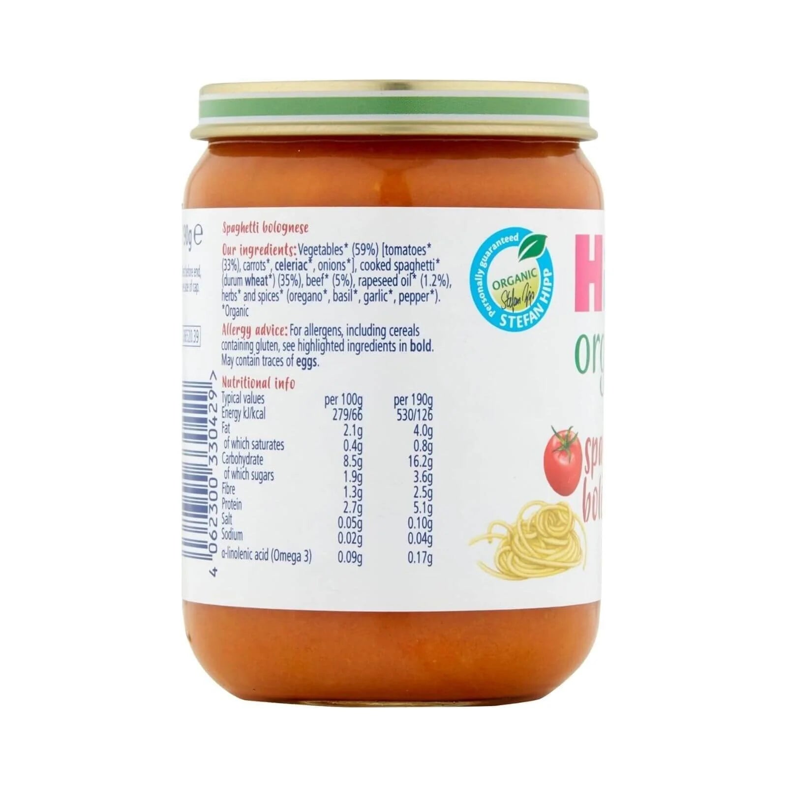 HiPP Organic Spaghetti Bolognese Baby Food Jar 7+ months 190g - ebebek - Black Friday
