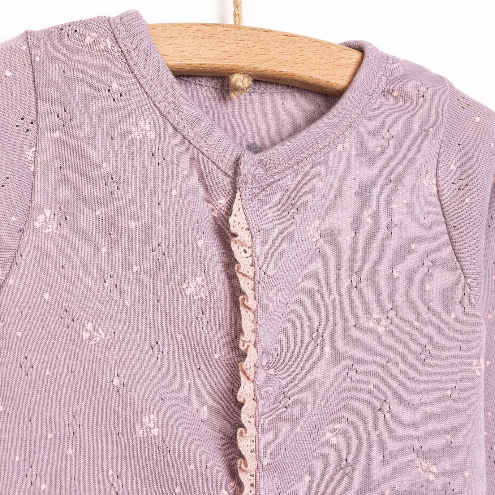 Bebetto Newborn Nature Footed Jumpsuit - Purple - ebebek - Black Friday