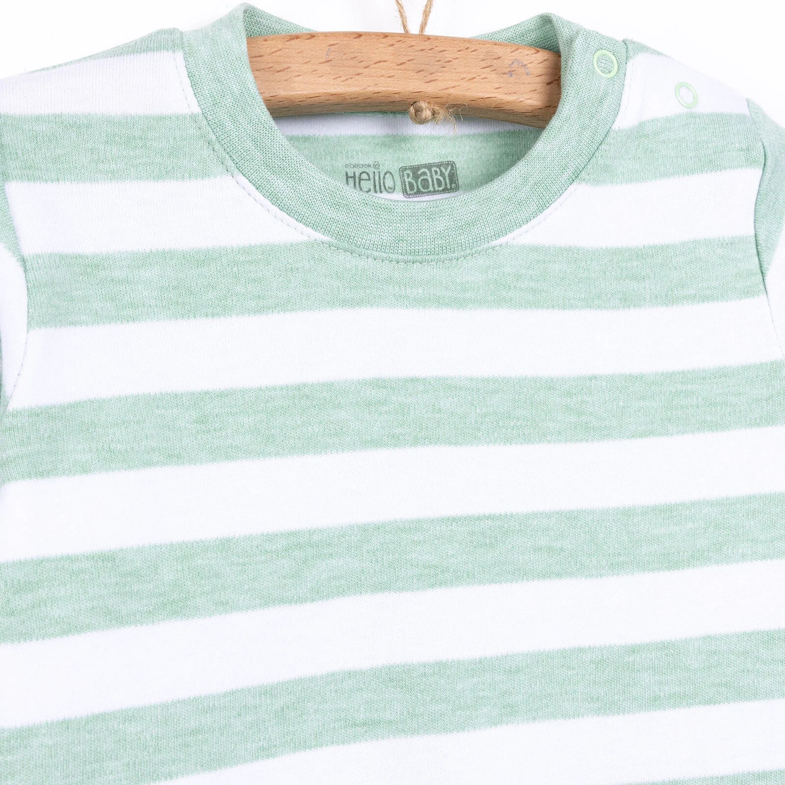 HelloBaby Unisex Sweatshirt - Footless Bottom - Green - ebebek - Black Friday