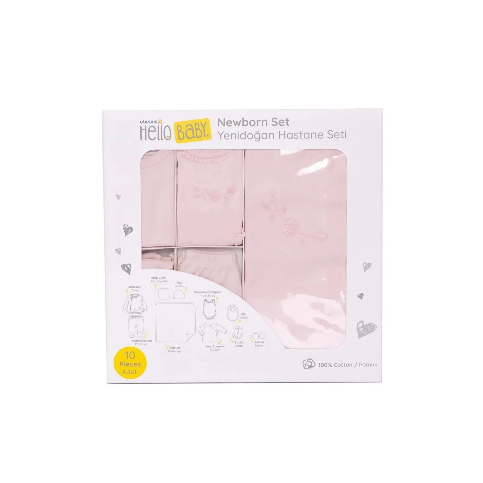 HelloBaby Girl 10 piece Newborn Set - Pink - ebebek - Black Friday