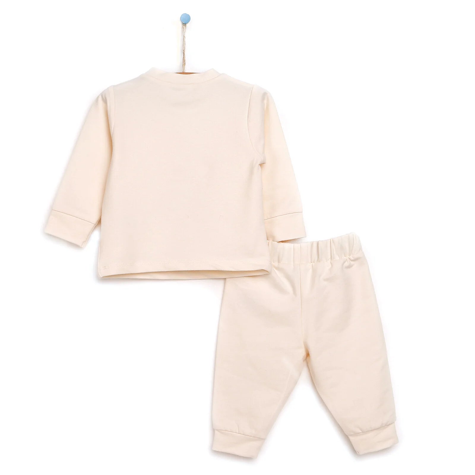 HelloBaby Basic Printed Baby Tracksuit - Ecru - ebebek - Black Friday