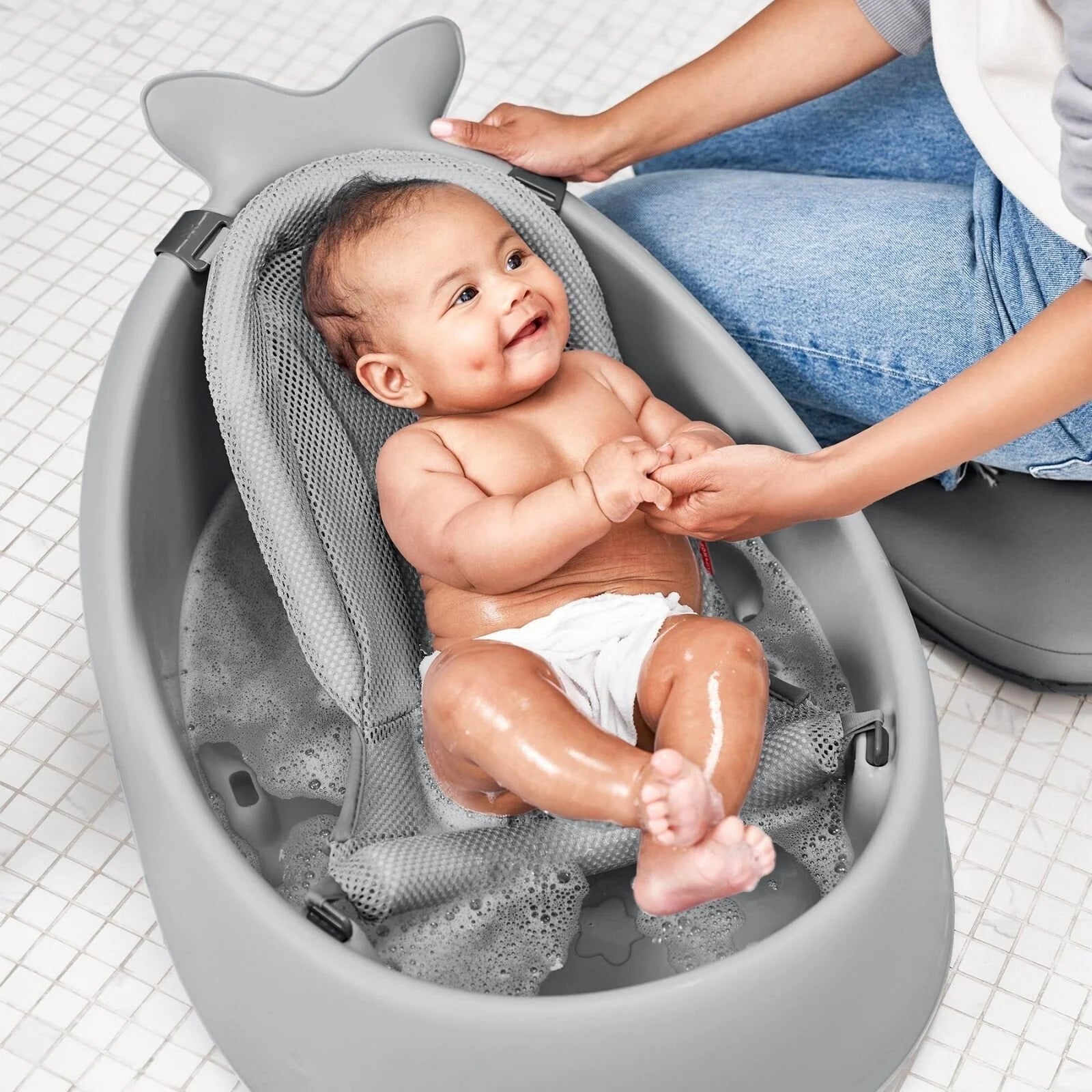 Skip Hop Moby Smart Sling 3 - Stage Baby Bath Tub - Grey - ebebek - Black Friday