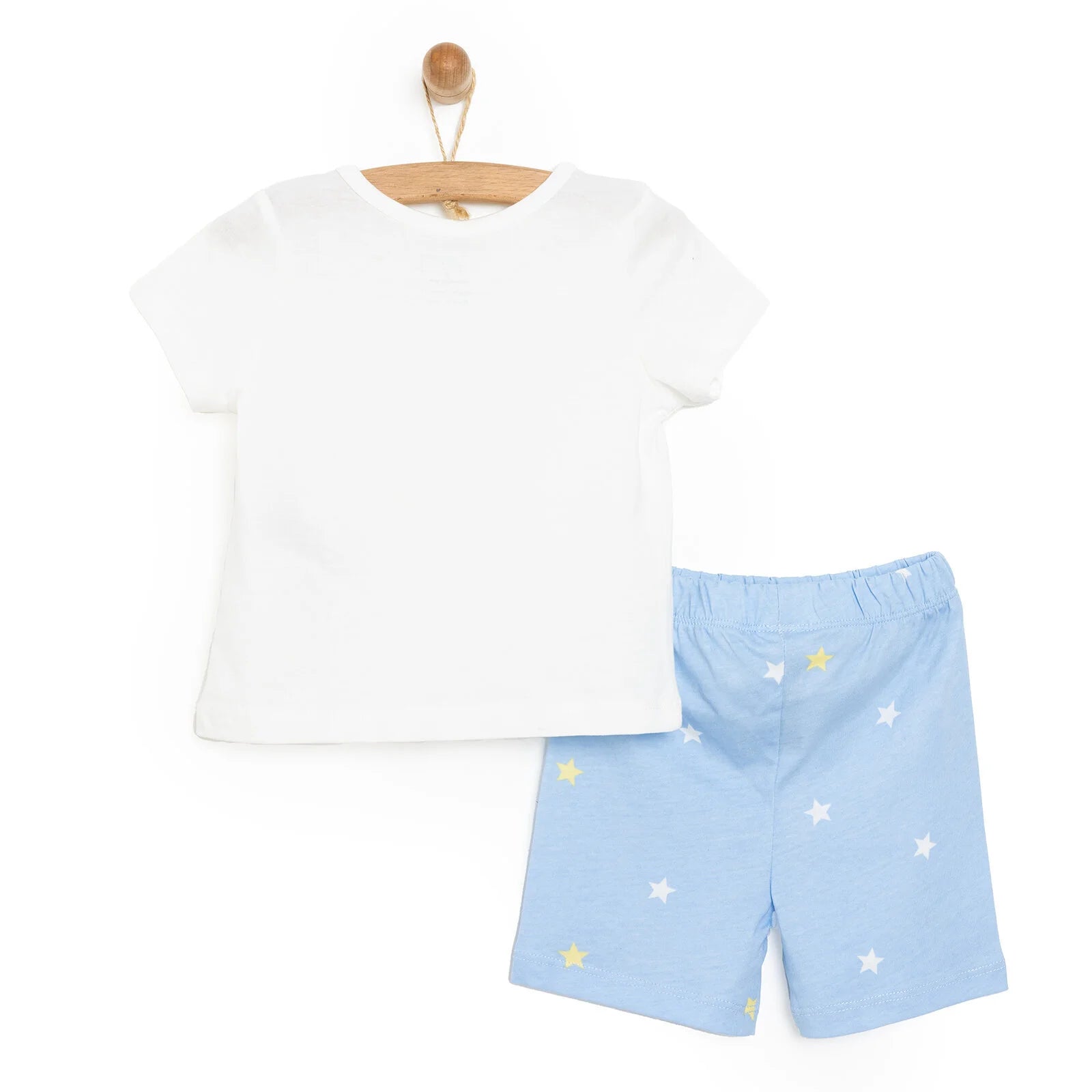 HelloBaby Baby Boy Short Sleeve Pyjamas Set - Ecru - ebebek - Black Friday