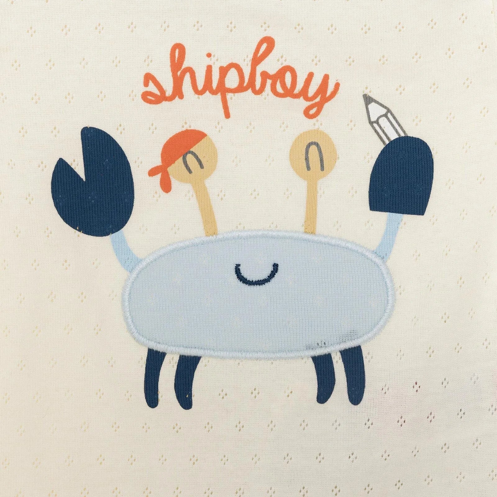 Bebetto Newborn Ship Boy Tshirt - Short - Navy Blue - ebebek - Black Friday