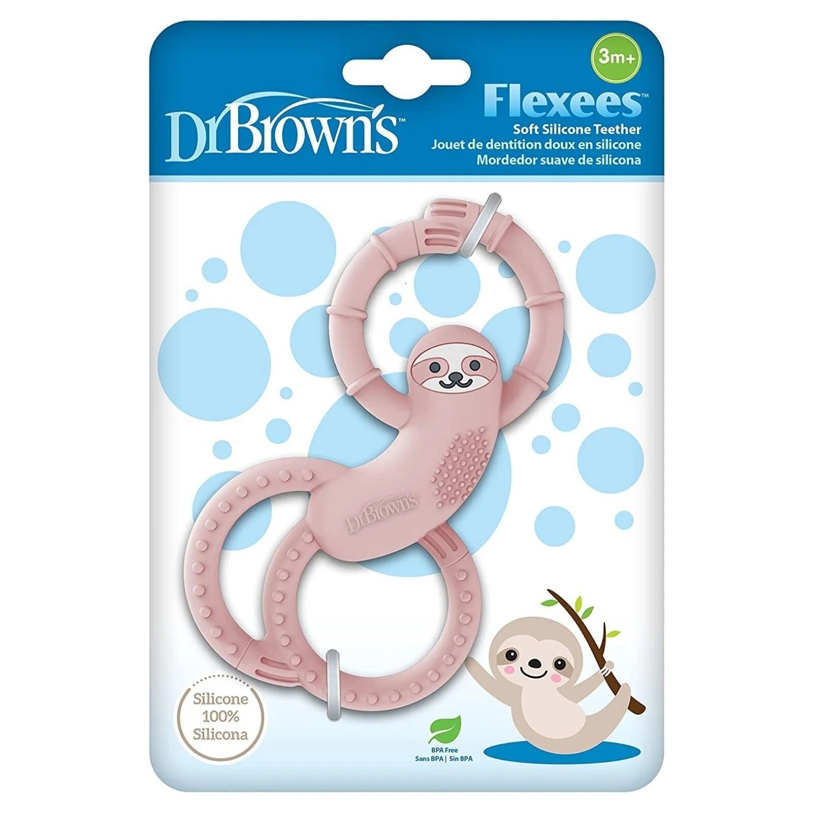 Dr. Brown's Sloth Long Limbed Teether 3+ months - Pink - ebebek - Black Friday