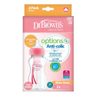 Dr. Brown's Options+ Anti - Colic Baby Bottle Wide Neck Pink 270ml Pack of 2 - ebebek - Black Friday