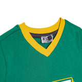HelloBaby Boys T-shirt - Short Numbers Lace - up LITTLE SPORTS V - Neck Short Leg Short Sleeve - Dark Green Dark Green - ebebek
