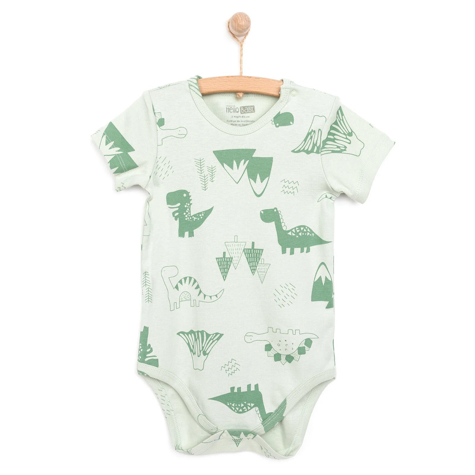HelloBaby Baby Boy Short Sleeve Body - Green - ebebek - Black Friday