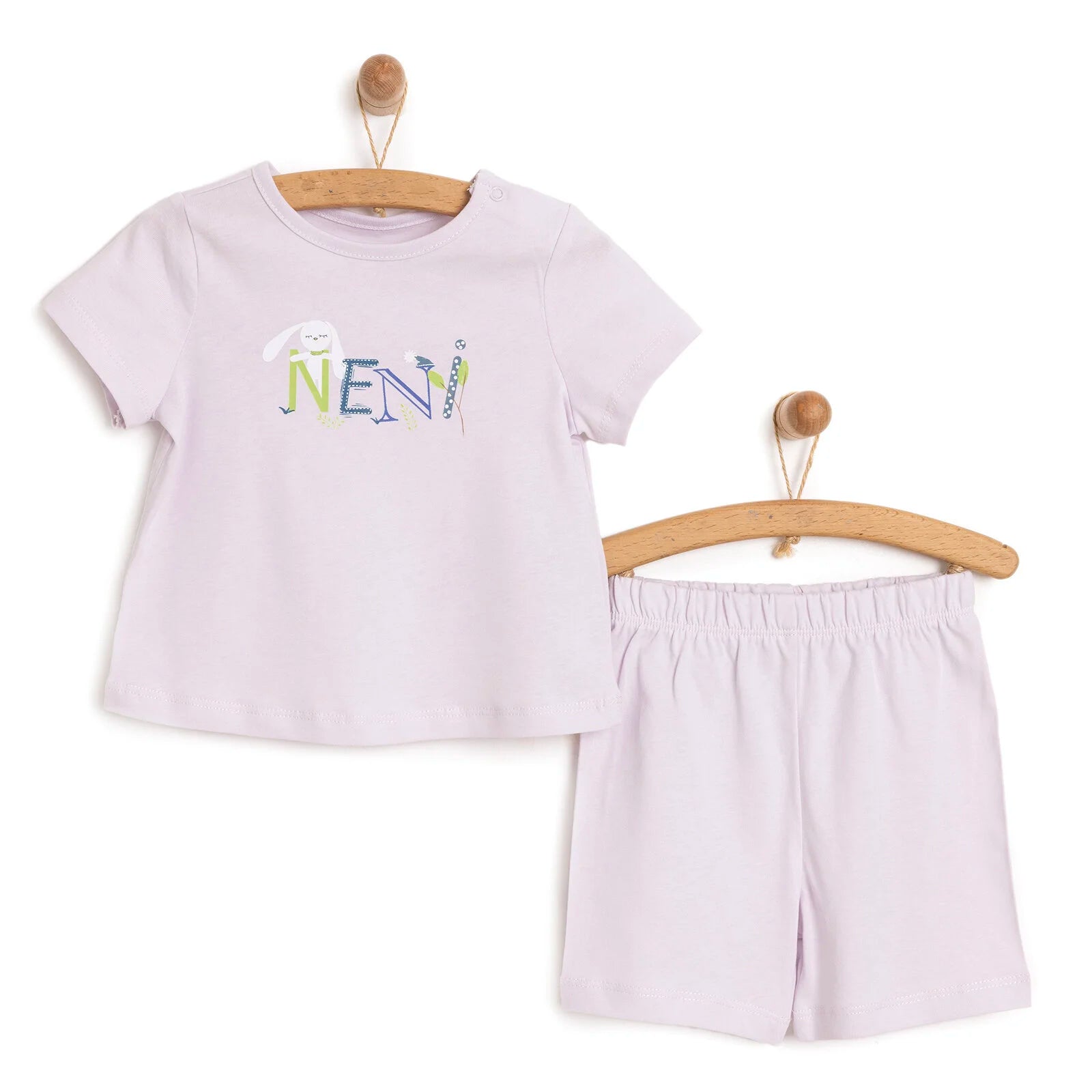 HelloBaby Baby Girl Short Sleeve Pyjamas Set - Purple - ebebek - Black Friday
