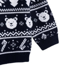 HelloBaby Christmas Baby Boy Snow Party Sweatshirt - Navy Blue - ebebek - Black Friday