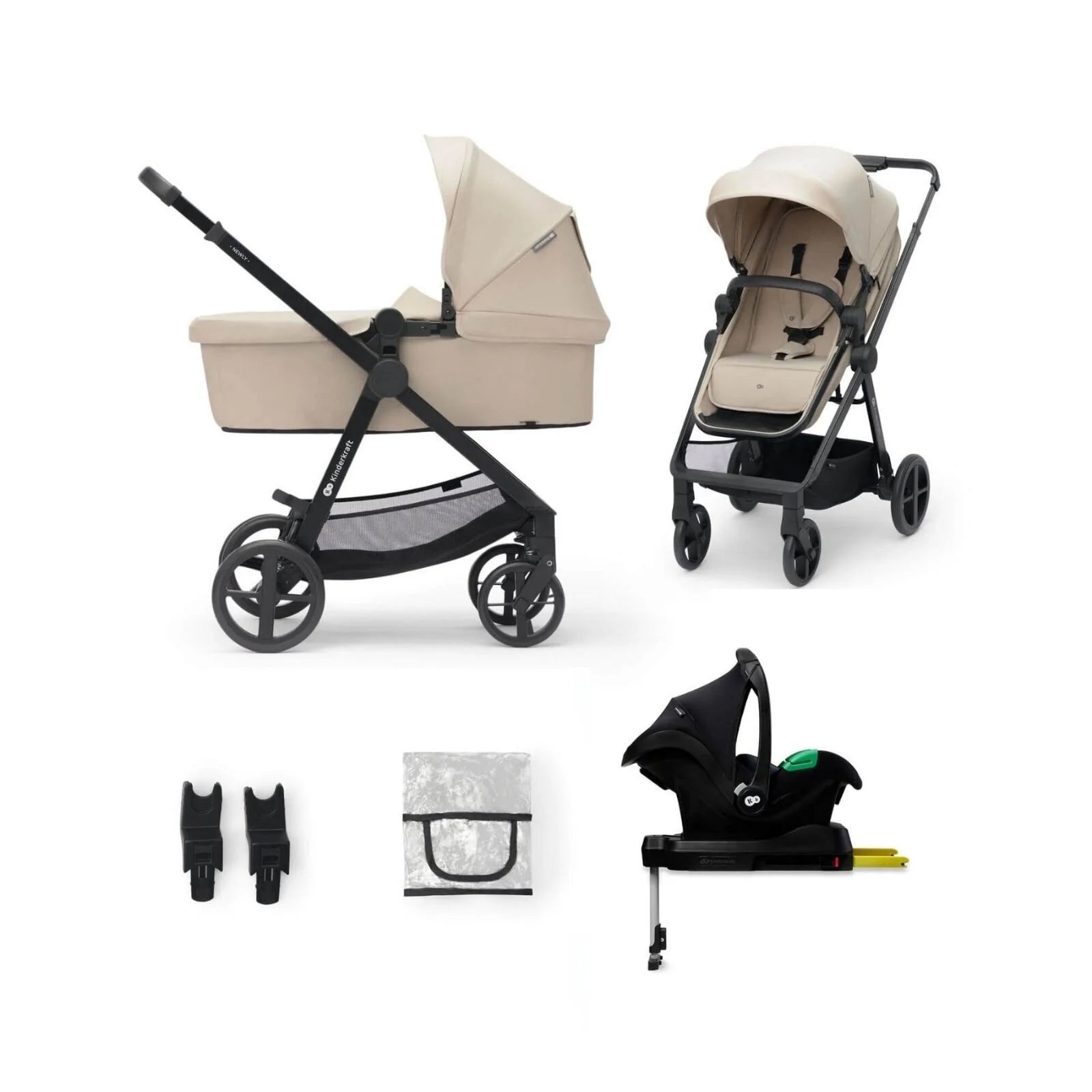 Kinderkraft Newly Mink Pro 4 - in - 1 Travel System - Sand Beige - ebebek - Black Friday