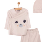 HelloBaby Newborn Organic Wrapover Top - Hat Footed Set - Mink - ebebek - Black Friday