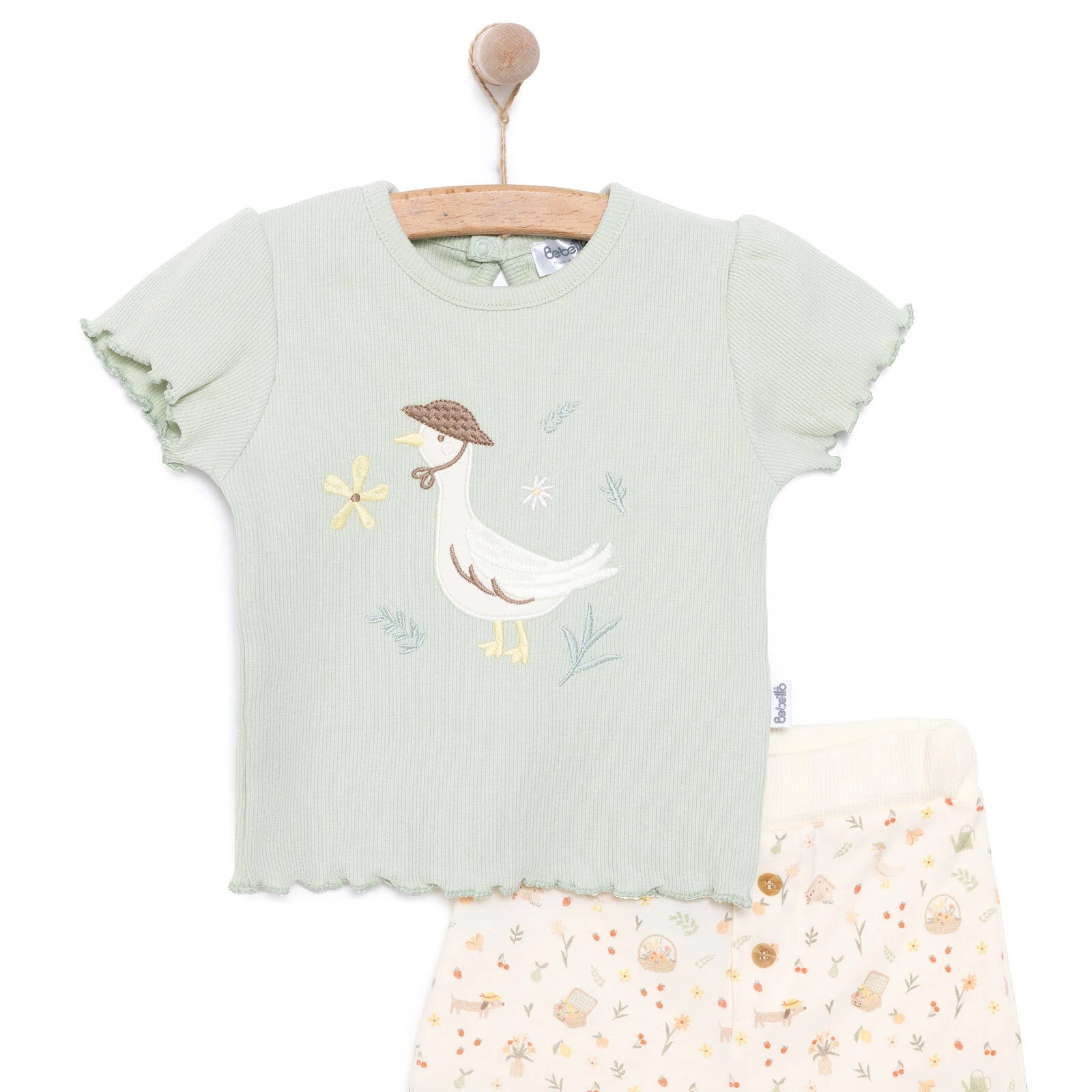Bebetto Newborn Cute Duck Tshirt - Short - Multicolour - ebebek - Black Friday