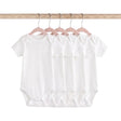 HelloBaby Unisex Short Sleeve Bodysuit 5 pcs White - ebebek