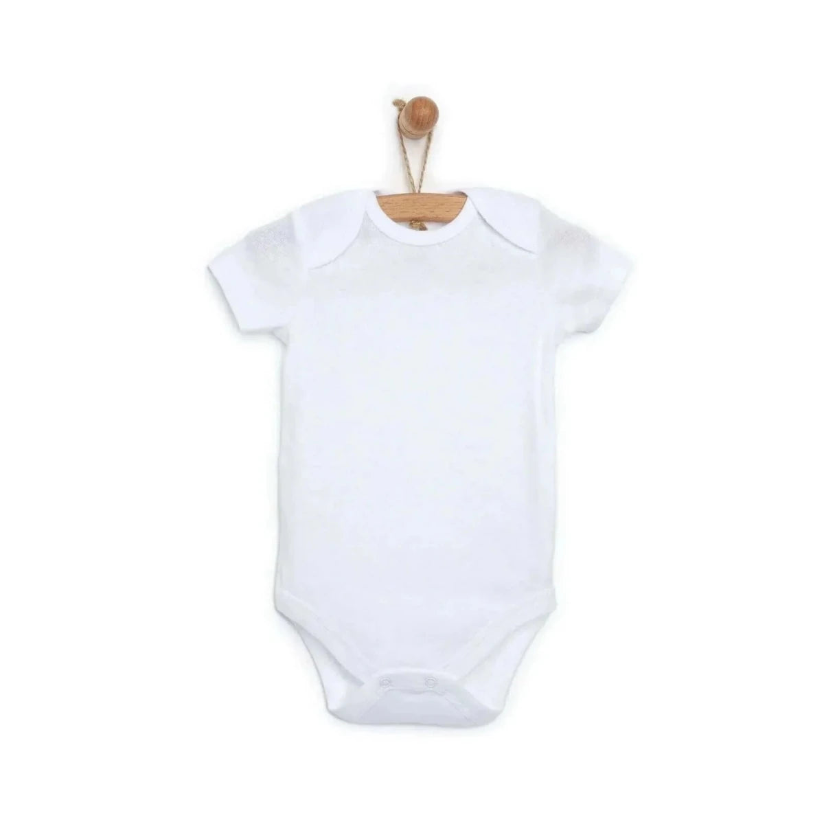 HelloBaby Unisex Short Sleeve Bodysuit 5 pcs White - ebebek