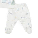 Aziz Bebe 5 Piece Happy Little Bear Print Envelope Neck Baby Hospital Bag Set (Newborn) Ecru - ebebek