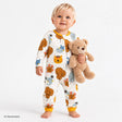 HelloBaby Animal Print Zip-Up Footless Baby Sleepsuit (6 Months to 3 Years) Ecru - ebebek