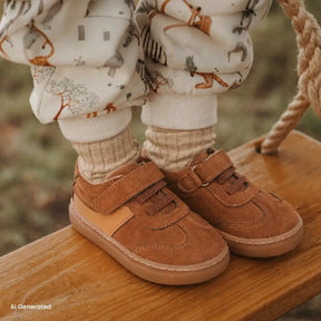 HelloBaby Faux Suede Baby Trainers Light Brown - ebebek