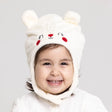 Luess Wellsoft Fleece Baby Beanie with Ear Flaps (One Size) Ecru - ebebek