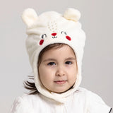 Luess Wellsoft Fleece Baby Beanie with Ear Flaps (One Size) Ecru - ebebek