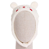 Luess Wellsoft Fleece Baby Beanie with Ear Flaps (One Size) Ecru - ebebek