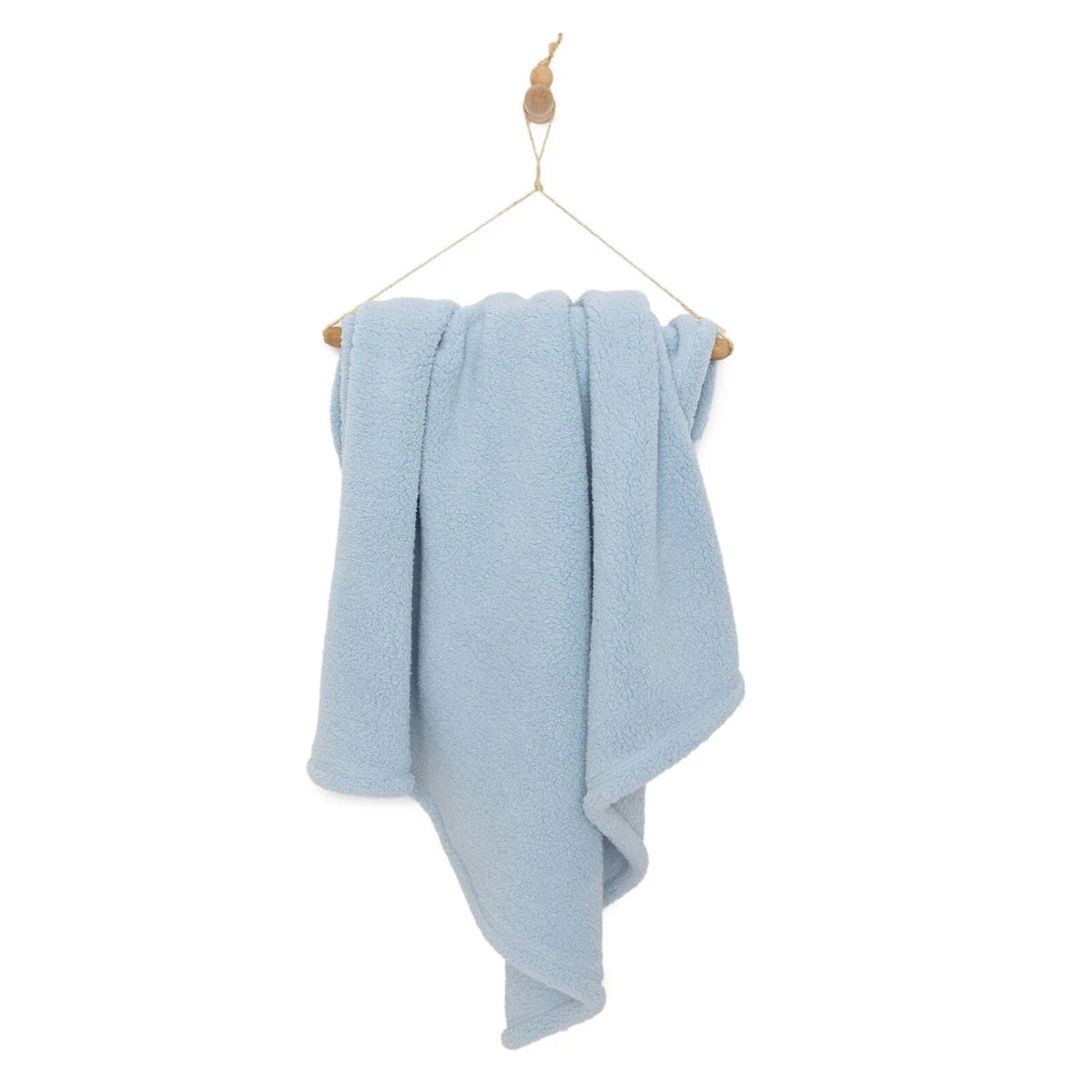 Mollia Sherpa Fleece Baby Blanket (80 x 100 cm) Blue - ebebek