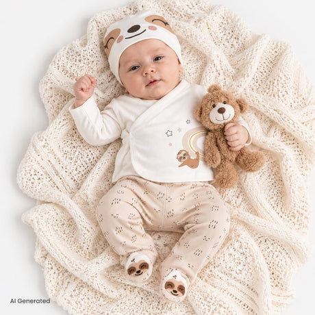 Little Life 5 Piece Envelope Neck Baby Hospital Bag Set (Newborn) Light Brown - ebebek