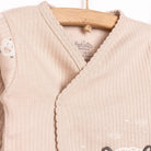 Bebetto Newborn Baby Girl Top - Footed Jumpsuit - Hat - Beige - ebebek - Black Friday