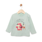HelloBaby Basic Cat Printed Interlock Long Sleeve T-Shirt - Multicolour - ebebek - Black Friday