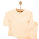 HelloBaby Newborn Organic Wrapover Top - Hat - Footed Set - Orange - ebebek - Black Friday