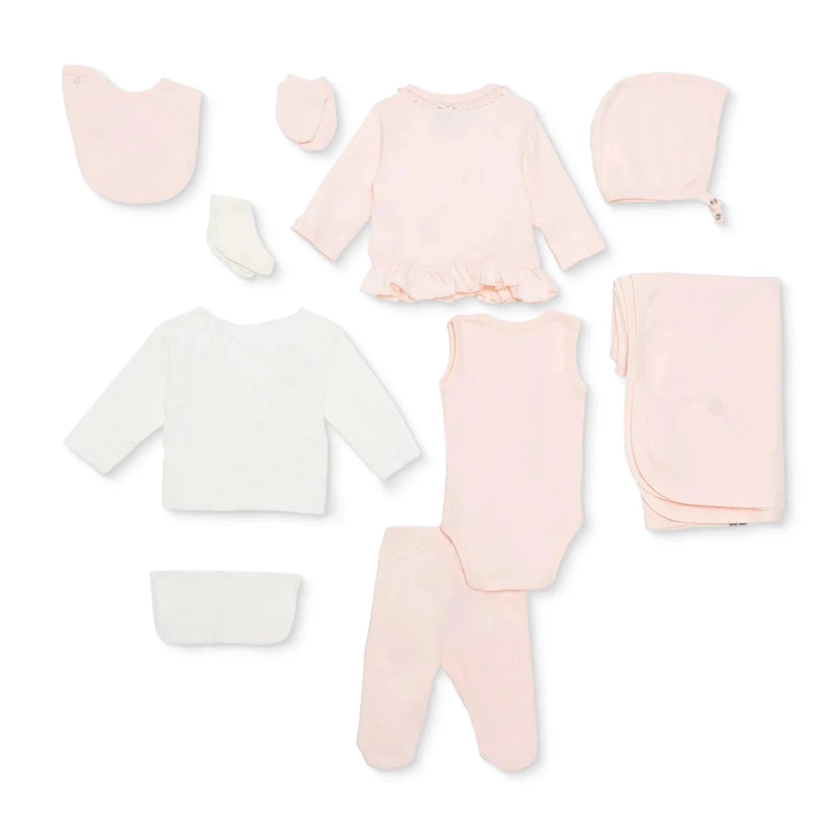 HelloBaby 10 Piece V Neck Baby Hospital Bag Set (Newborn) Pink - ebebek