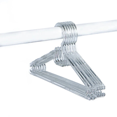 HelloBaby 6 Pack Crystal Clear Baby Clothes Hangers (One Size) White - ebebek