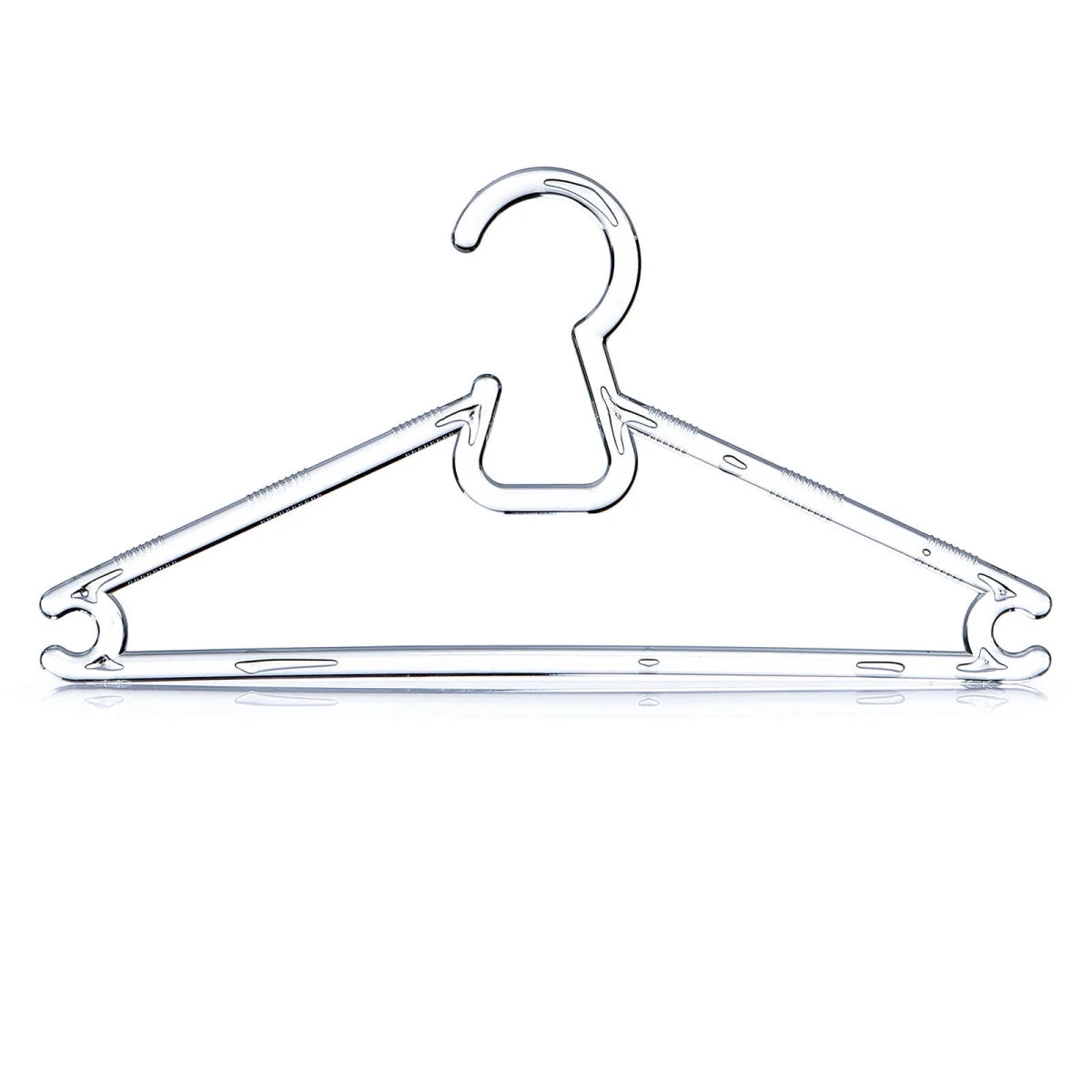 HelloBaby 6 Pack Crystal Clear Baby Clothes Hangers (One Size) White - ebebek