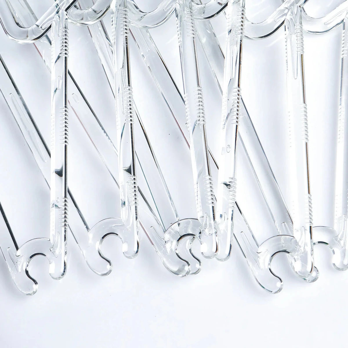 HelloBaby 6 Pack Crystal Clear Baby Clothes Hangers (One Size) White - ebebek