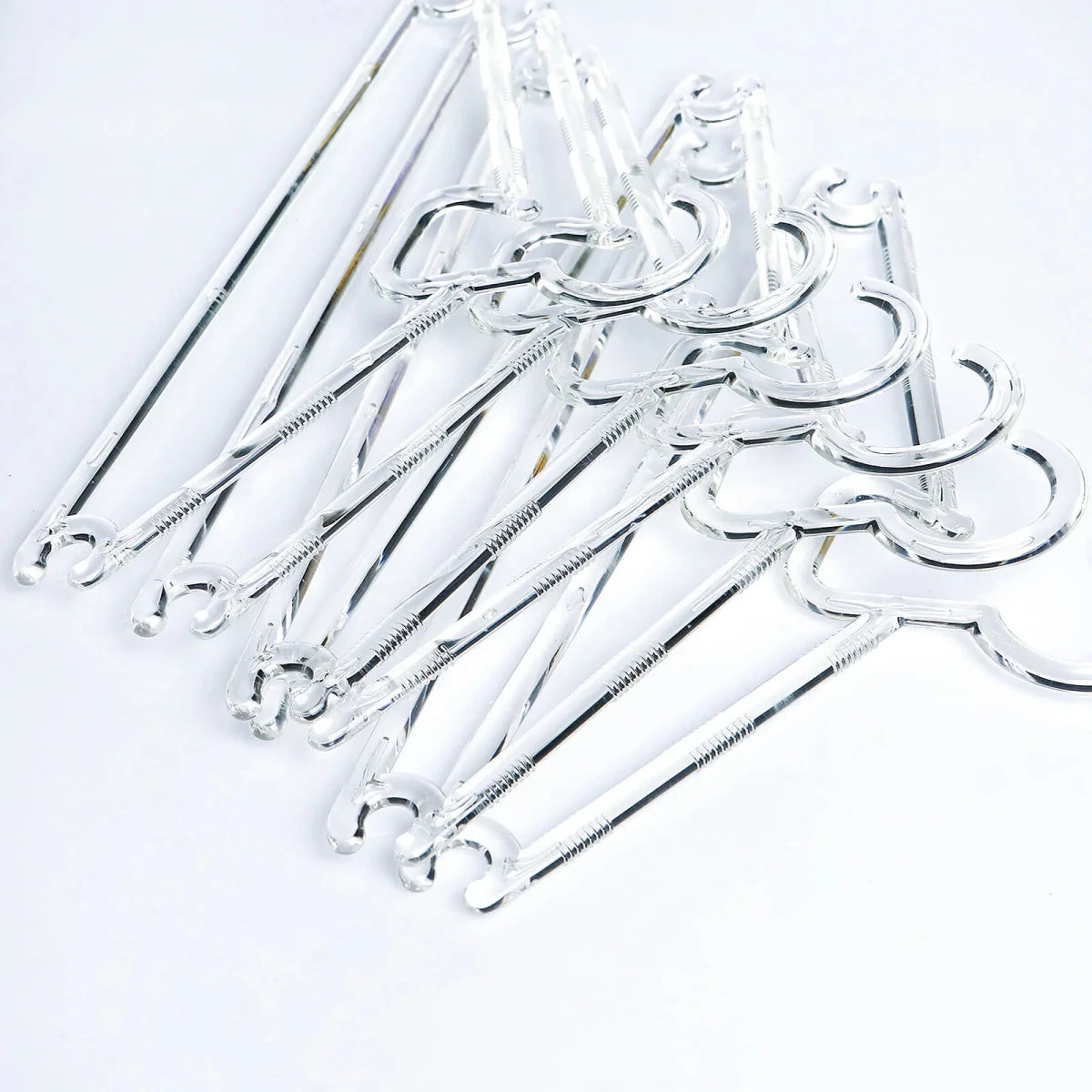 HelloBaby 6 Pack Crystal Clear Baby Clothes Hangers (One Size) White - ebebek