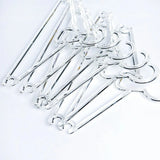 HelloBaby 6 Pack Crystal Clear Baby Clothes Hangers (One Size) White - ebebek