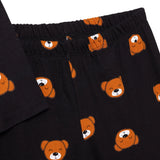 Baby Mom Bear Print Long Sleeve Women's Maternity Pyjama Set (S to 2XL) Black - ebebek