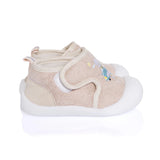 HelloBaby Printed Textile First Walker Baby Shoes Salmon - ebebek