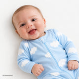 HelloBaby Long Sleeve Baby Sleepsuit with Feet (Newborn to 9 Months) Light Blue - ebebek