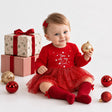 HelloBaby Long Sleeve Baby Bodysuit Dress (1-3 Months to 12 Months) Red - ebebek