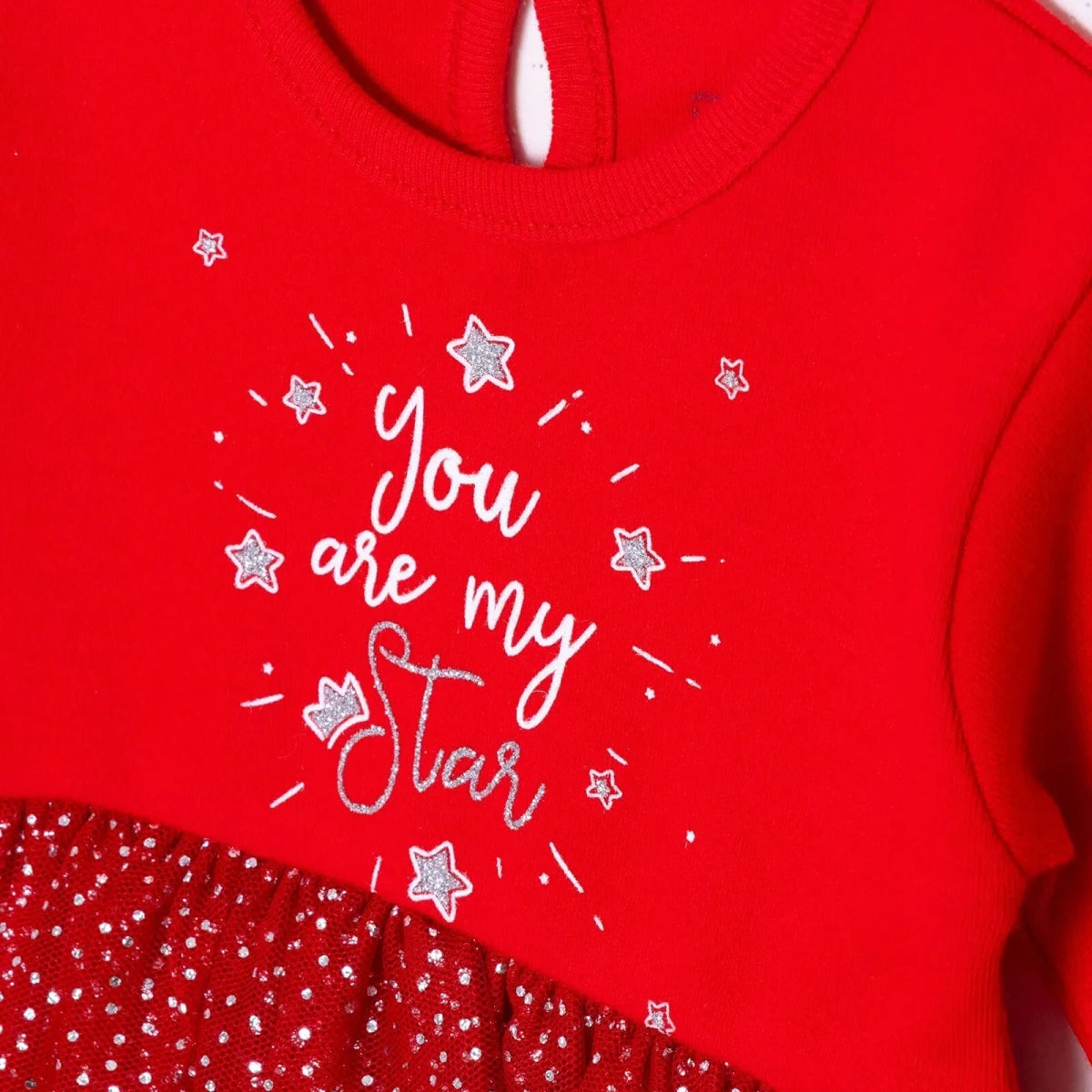 HelloBaby Long Sleeve Baby Bodysuit Dress (1-3 Months to 12 Months) Red - ebebek