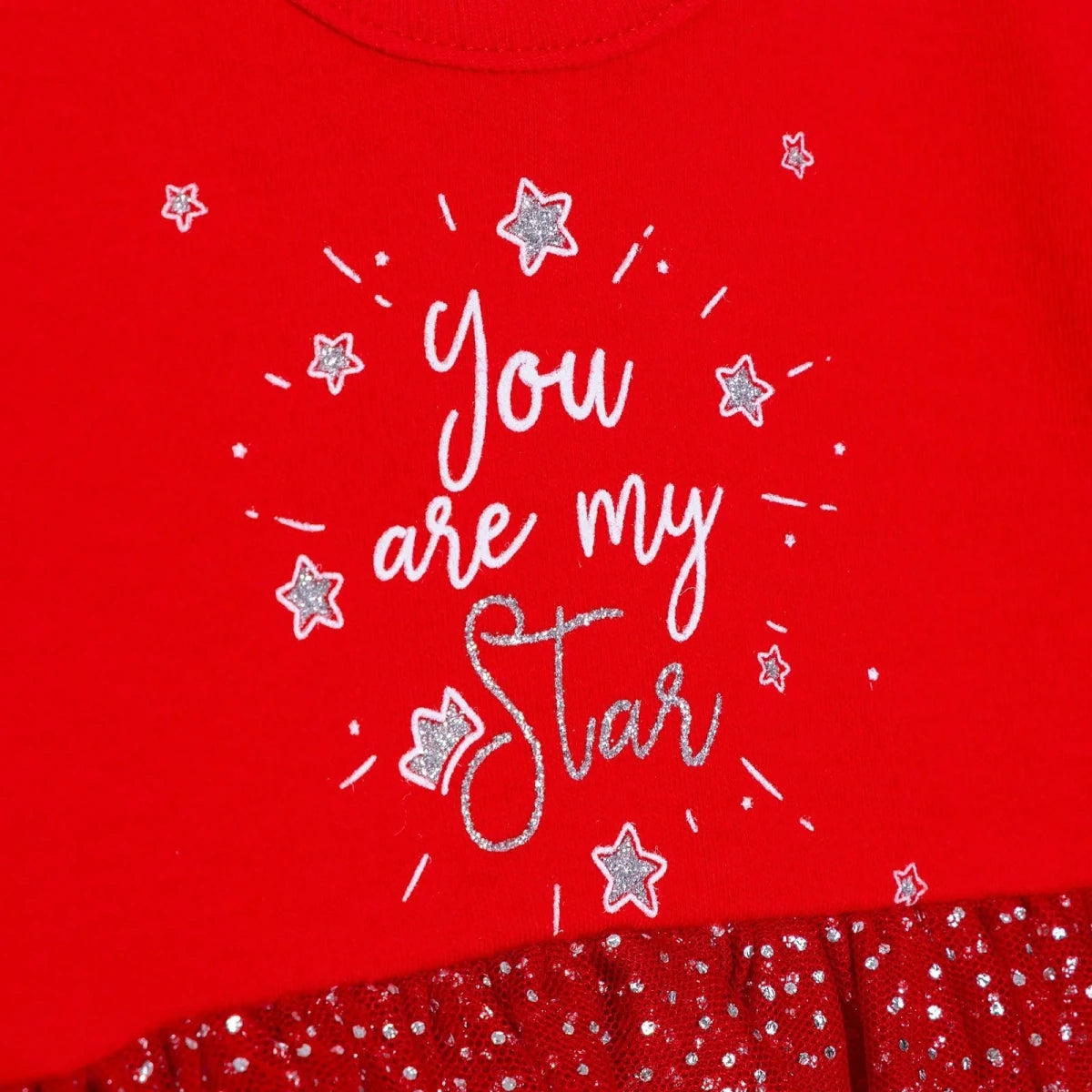HelloBaby Long Sleeve Baby Bodysuit Dress (1-3 Months to 12 Months) Red - ebebek
