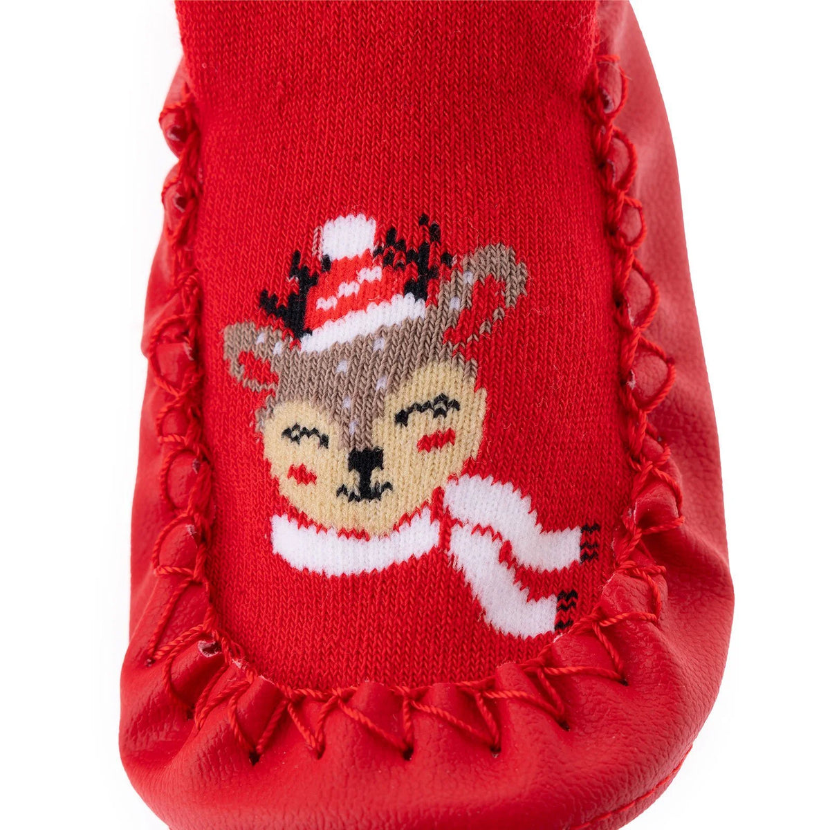 HelloBaby Reindeer Print New Year Slipper Baby Socks