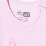 HelloBaby Velour Long Sleeve Baby Sleepsuit with Feet (Newborn to 9 Months) Pink - ebebek
