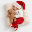 HelloBaby Velour Footed Baby Bottoms (Newborn to 6-9 Months) Red - ebebek