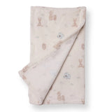 Little Dreams Animal Print Wellsoft Fleece Baby Blanket (90 x 110 cm) Blue - ebebek
