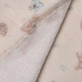 Little Dreams Animal Print Wellsoft Fleece Baby Blanket (90 x 110 cm) Blue - ebebek