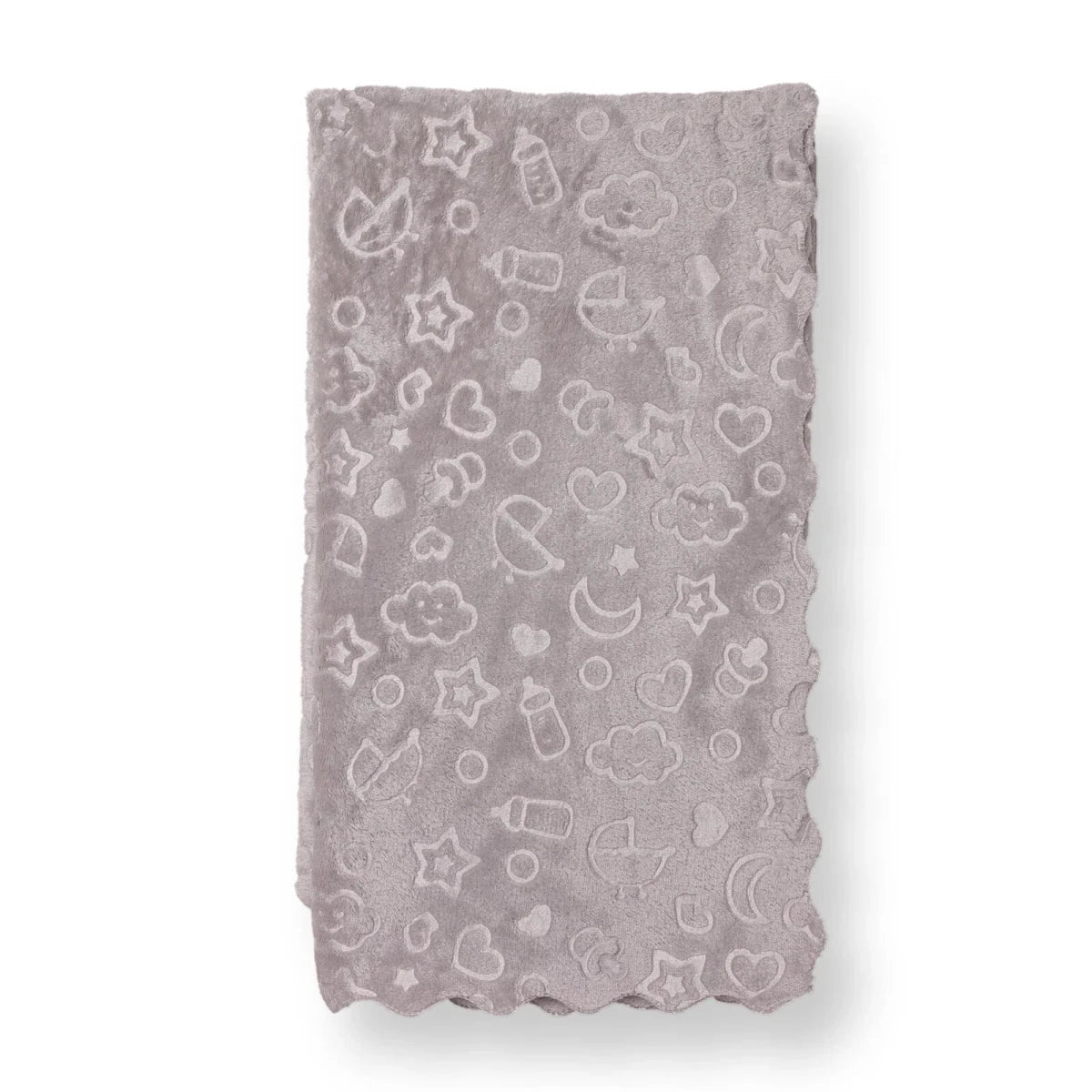 Little Dreams Sky Print Wellsoft Fleece Baby Blanket (90 x 110 cm) Grey - ebebek