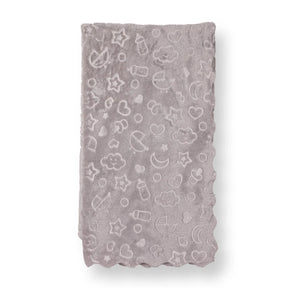 Little Dreams Sky Print Wellsoft Fleece Baby Blanket (90 x 110 cm) Grey - ebebek