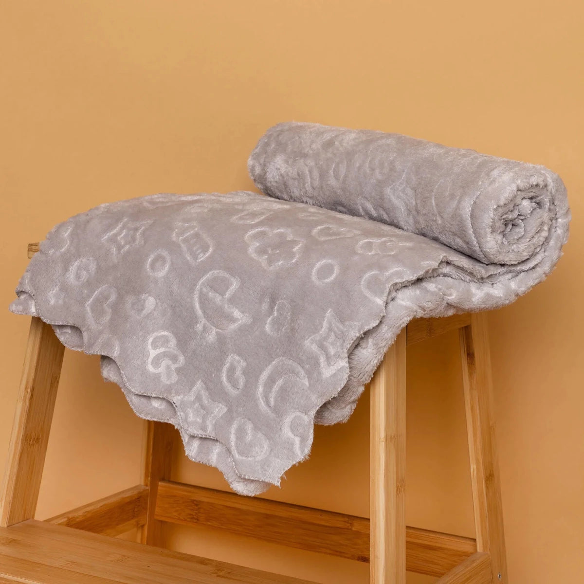 Little Dreams Sky Print Wellsoft Fleece Baby Blanket (90 x 110 cm) Grey - ebebek